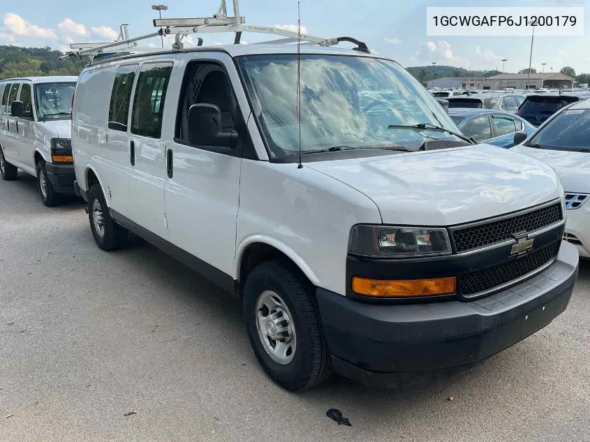 2018 Chevrolet Express 2500 Work Van VIN: 1GCWGAFP6J1200179 Lot: 40460178