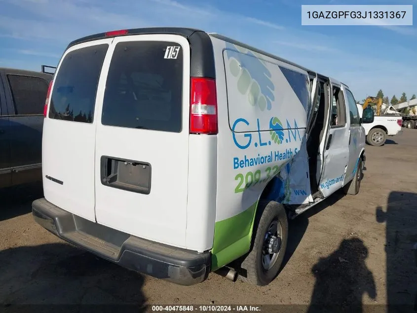 1GAZGPFG3J1331367 2018 Chevrolet Express 3500 Lt