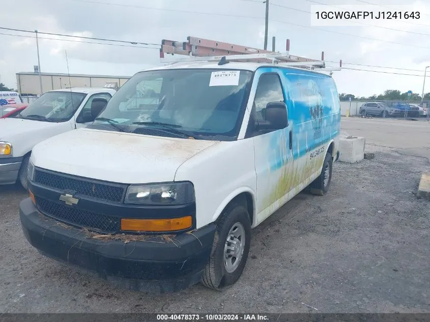 1GCWGAFP1J1241643 2018 Chevrolet Express 2500 Work Van