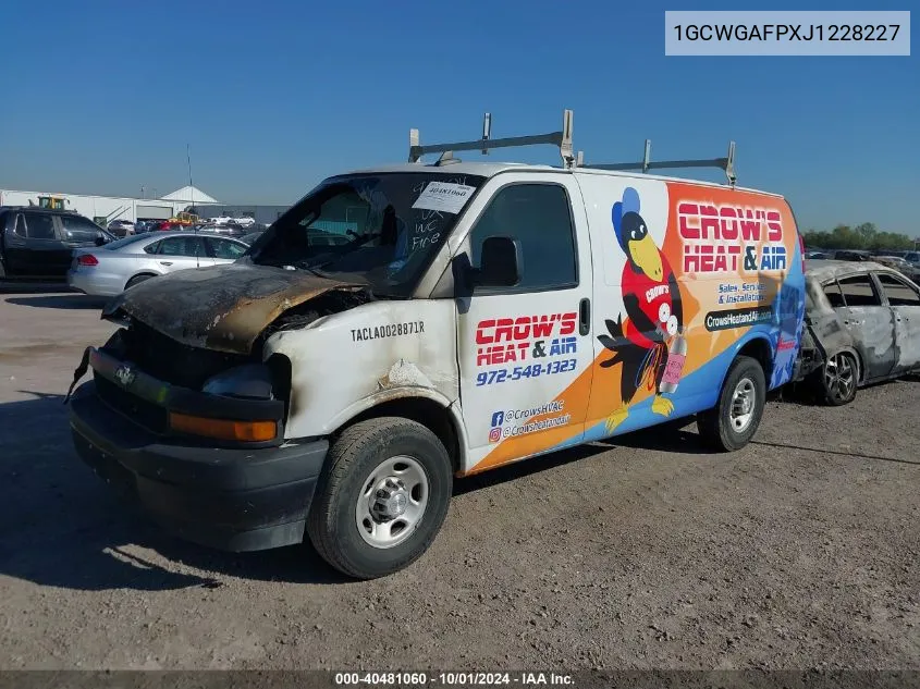 1GCWGAFPXJ1228227 2018 Chevrolet Express 2500 Work Van