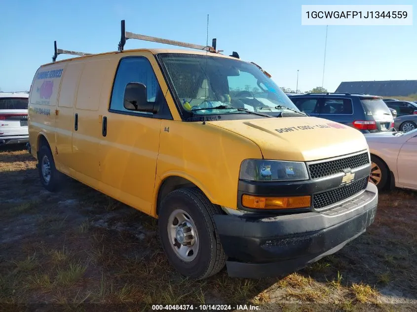 2018 Chevrolet Express 2500 Work Van VIN: 1GCWGAFP1J1344559 Lot: 40484374