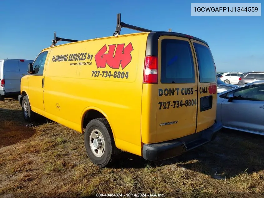 2018 Chevrolet Express 2500 Work Van VIN: 1GCWGAFP1J1344559 Lot: 40484374