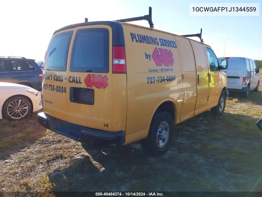 1GCWGAFP1J1344559 2018 Chevrolet Express 2500 Work Van