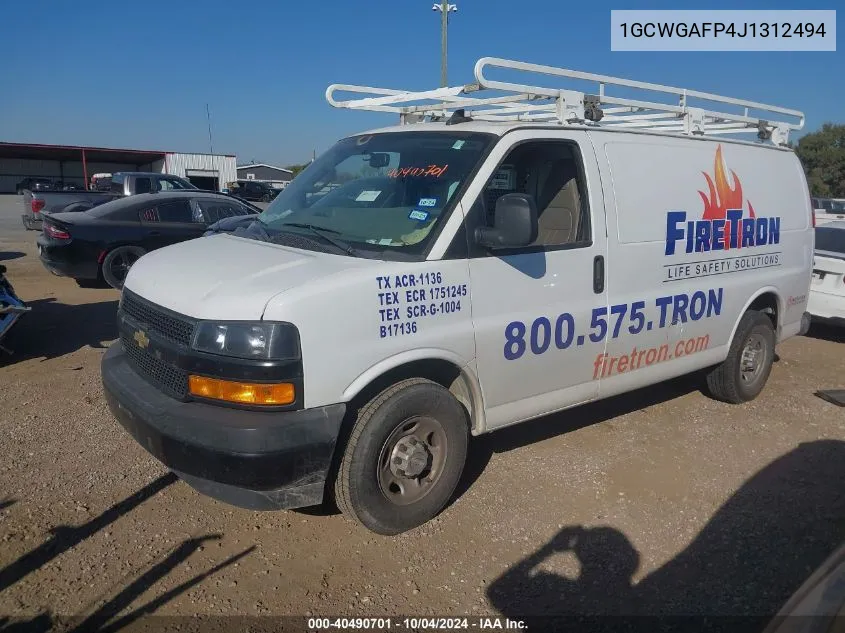 1GCWGAFP4J1312494 2018 Chevrolet Express 2500 Work Van