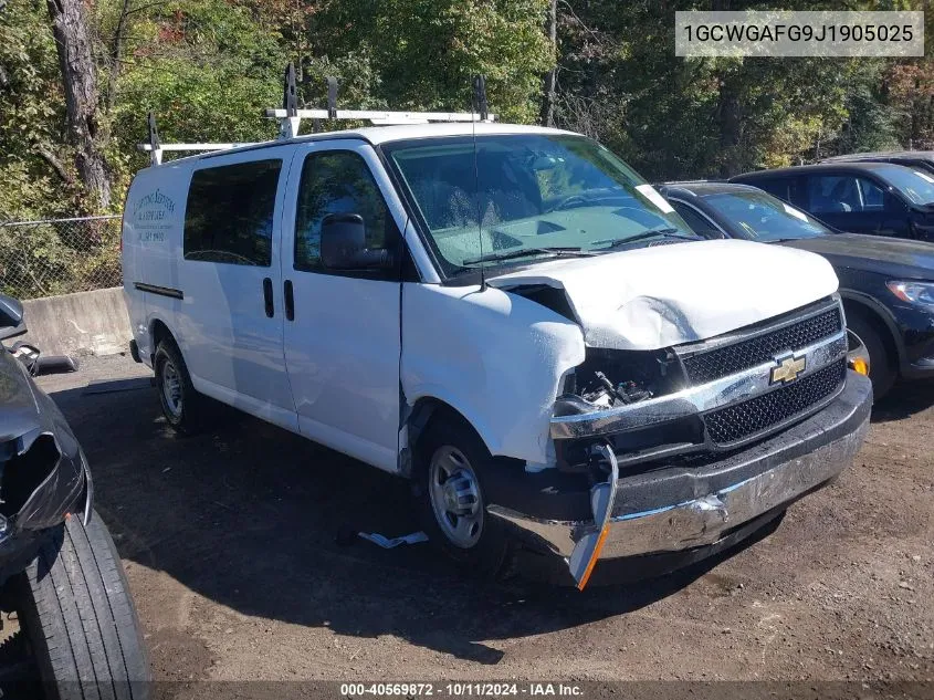 2018 Chevrolet Express 2500 Work Van VIN: 1GCWGAFG9J1905025 Lot: 40569872