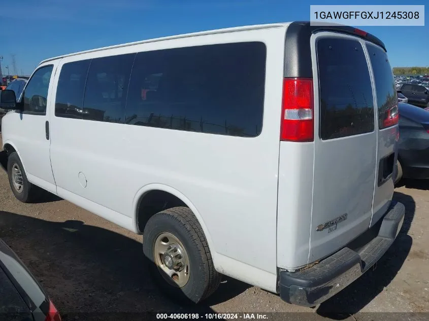 2018 Chevrolet Express 2500 Lt VIN: 1GAWGFFGXJ1245308 Lot: 40606198