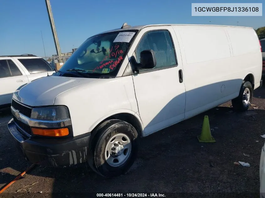 2018 Chevrolet Express 2500 Work Van VIN: 1GCWGBFP8J1336108 Lot: 40614481