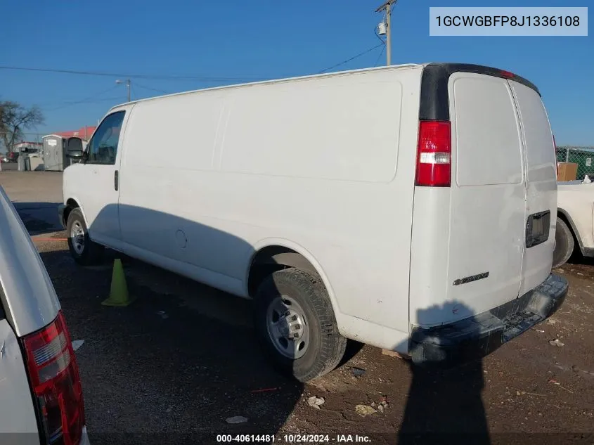 2018 Chevrolet Express 2500 Work Van VIN: 1GCWGBFP8J1336108 Lot: 40614481