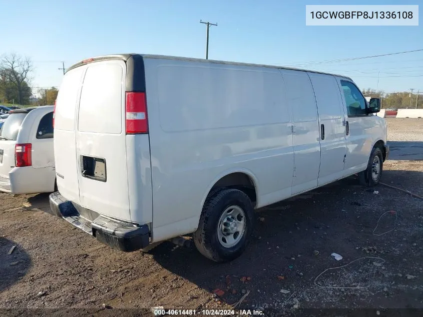 2018 Chevrolet Express 2500 Work Van VIN: 1GCWGBFP8J1336108 Lot: 40614481