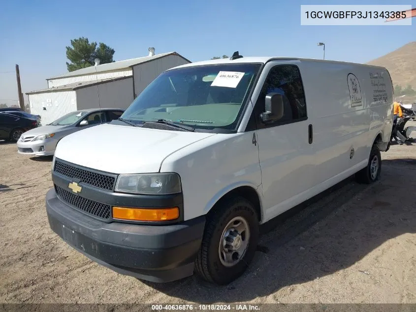 2018 Chevrolet Express Cargo Van Work Van VIN: 1GCWGBFP3J1343385 Lot: 40636876