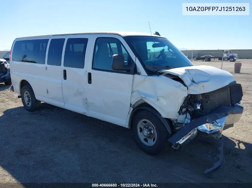 2018 Chevrolet Express 3500 Lt VIN: 1GAZGPFP7J1251263 Lot: 40666680