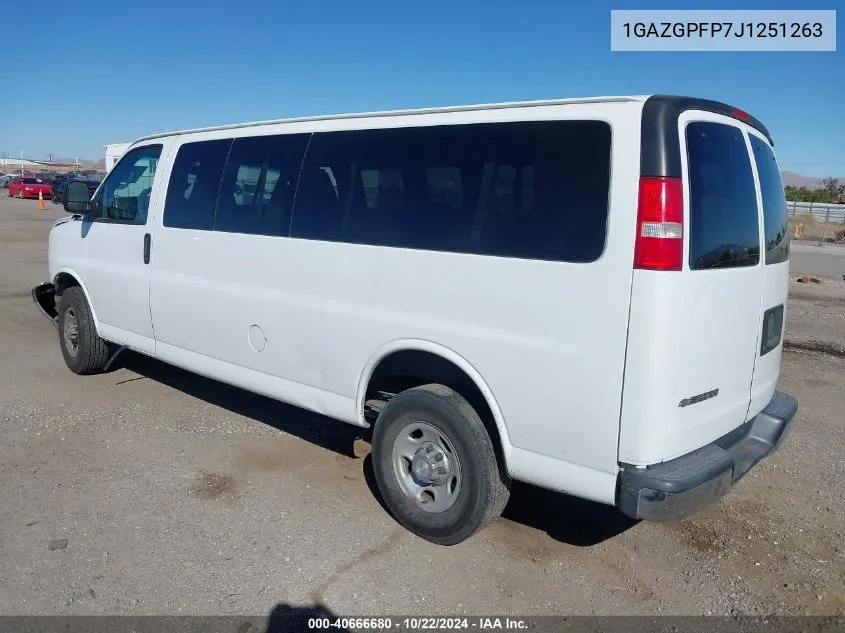 2018 Chevrolet Express 3500 Lt VIN: 1GAZGPFP7J1251263 Lot: 40666680