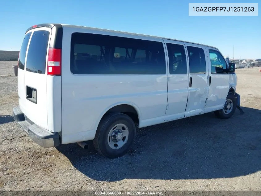 2018 Chevrolet Express 3500 Lt VIN: 1GAZGPFP7J1251263 Lot: 40666680