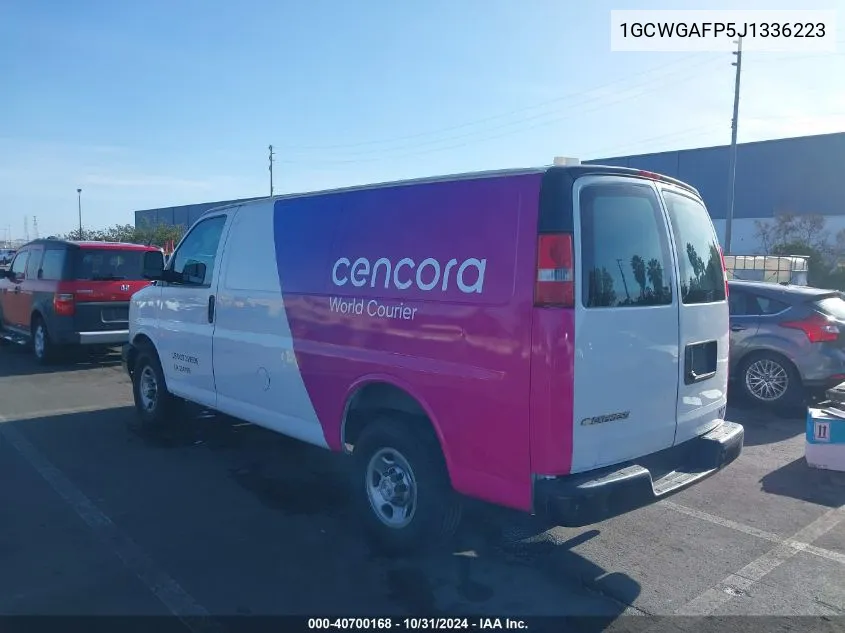 2018 Chevrolet Express 2500 Work Van VIN: 1GCWGAFP5J1336223 Lot: 40700168