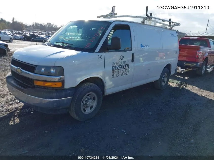 1GCWGAFG5J1911310 2018 Chevrolet Express 2500 Work Van