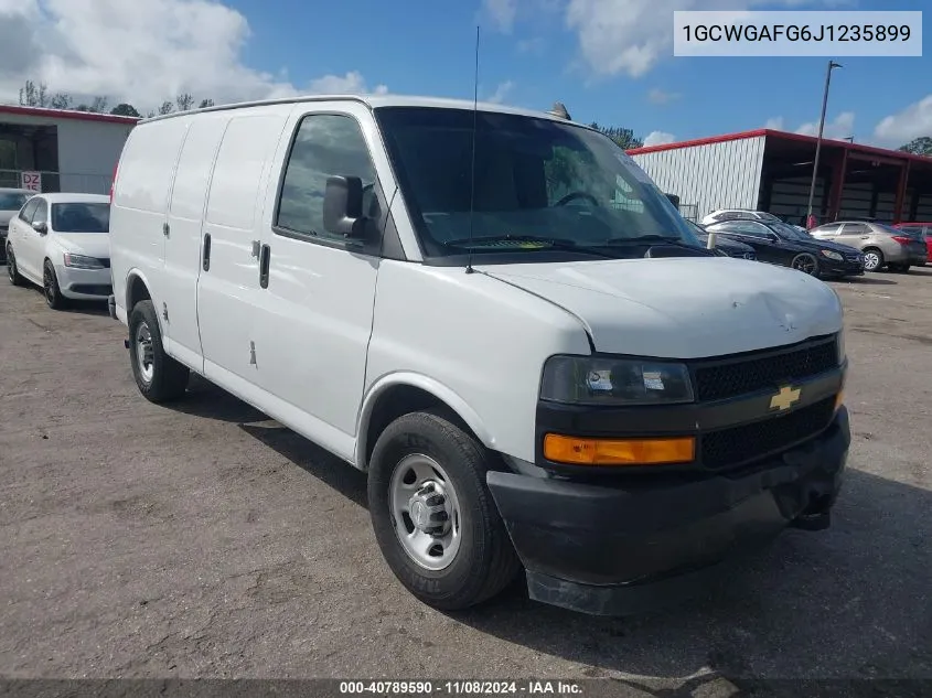 2018 Chevrolet Express 2500 Work Van VIN: 1GCWGAFG6J1235899 Lot: 40789590