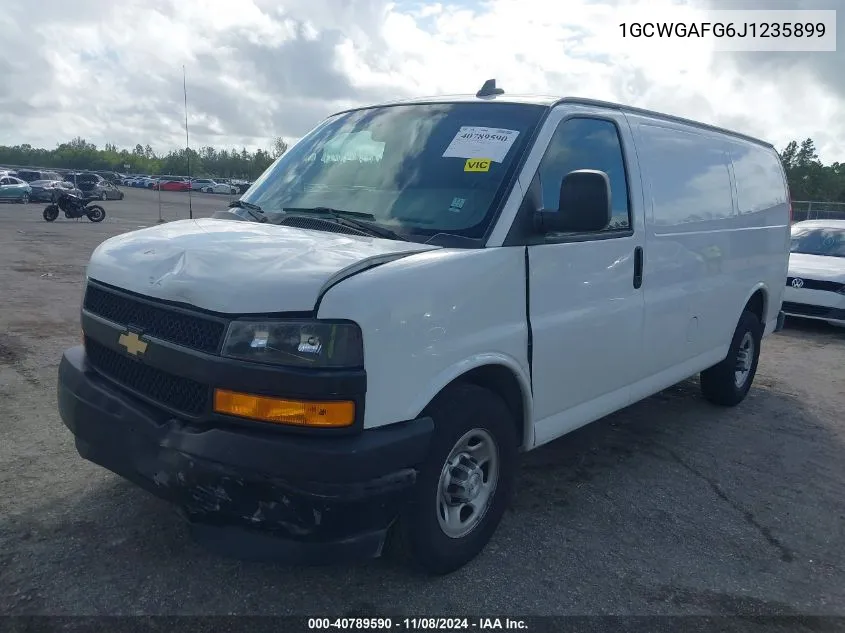 2018 Chevrolet Express 2500 Work Van VIN: 1GCWGAFG6J1235899 Lot: 40789590