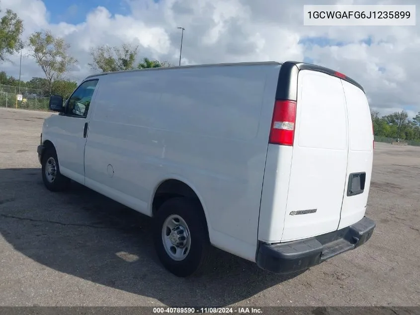 2018 Chevrolet Express 2500 Work Van VIN: 1GCWGAFG6J1235899 Lot: 40789590