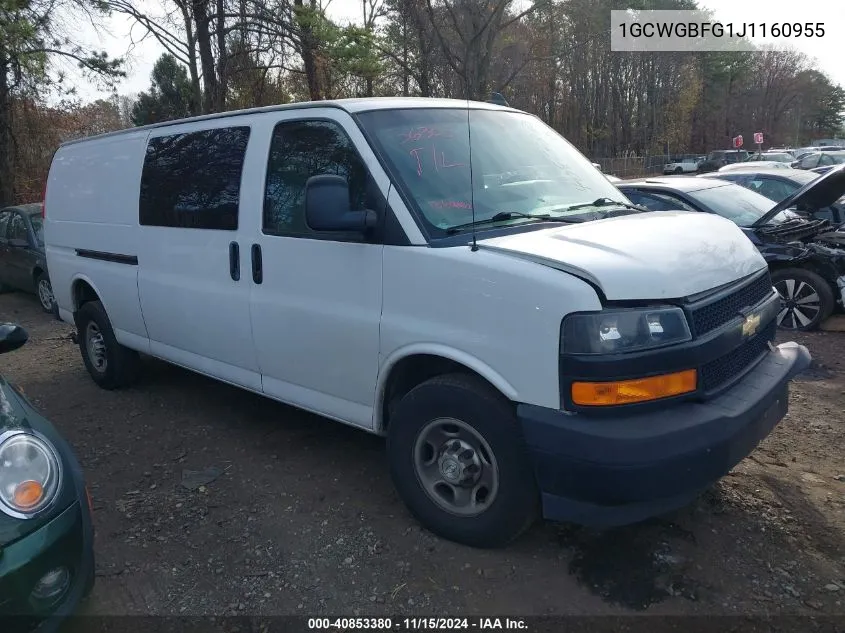 2018 Chevrolet Express 2500 Work Van VIN: 1GCWGBFG1J1160955 Lot: 40853380