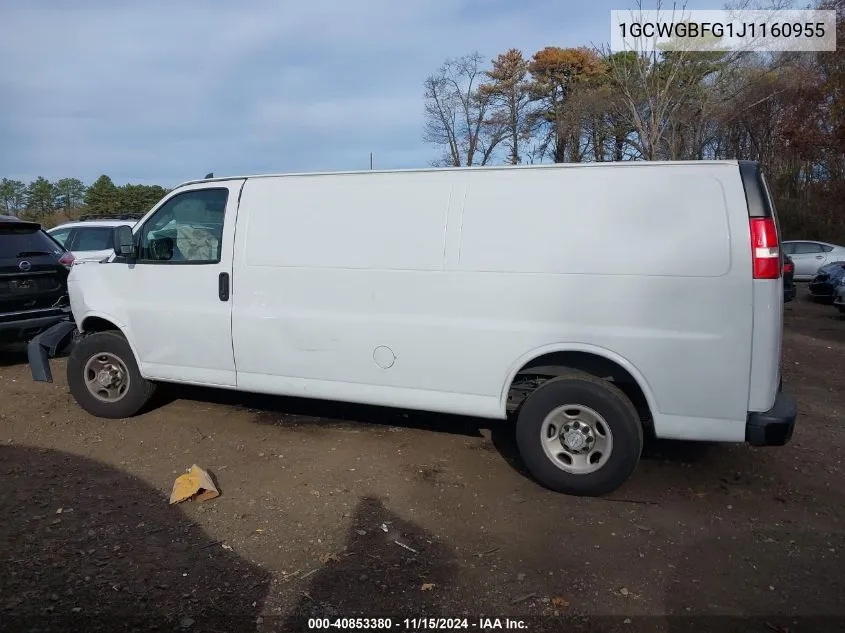 2018 Chevrolet Express 2500 Work Van VIN: 1GCWGBFG1J1160955 Lot: 40853380