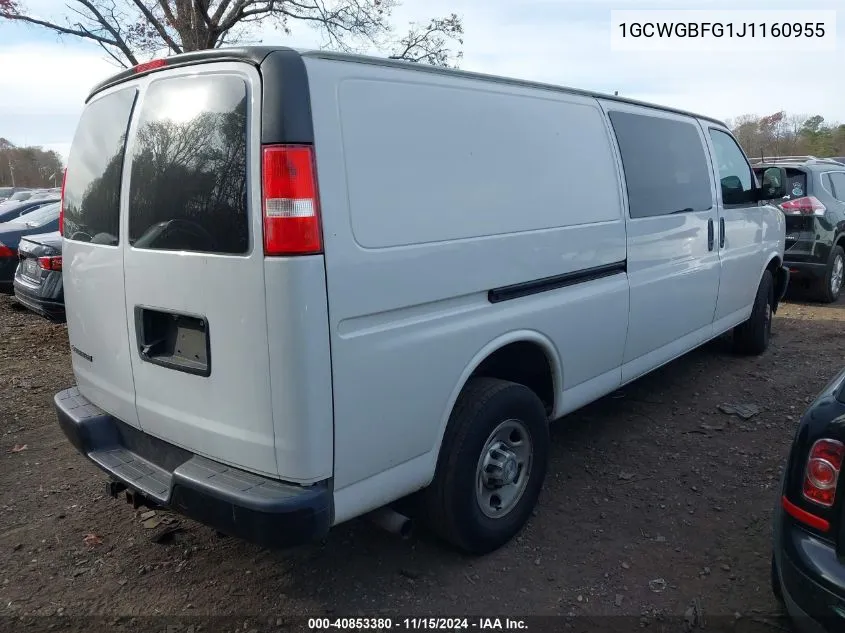 2018 Chevrolet Express 2500 Work Van VIN: 1GCWGBFG1J1160955 Lot: 40853380