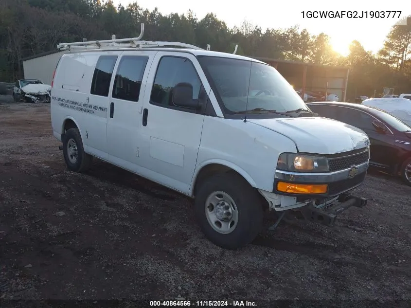 2018 Chevrolet Express 2500 Work Van VIN: 1GCWGAFG2J1903777 Lot: 40864566