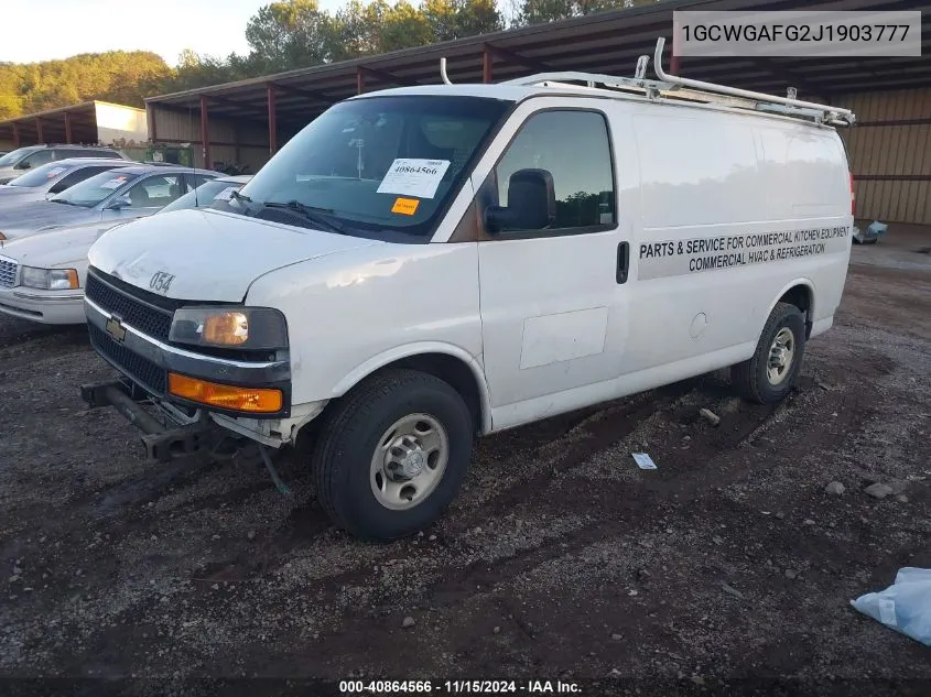 2018 Chevrolet Express 2500 Work Van VIN: 1GCWGAFG2J1903777 Lot: 40864566