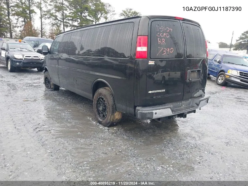 2018 Chevrolet Express 3500 Lt VIN: 1GAZGPFG0J1187390 Lot: 40895219