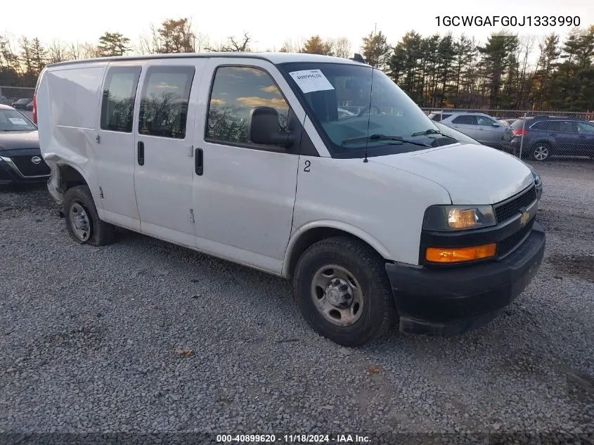 2018 Chevrolet Express 2500 Work Van VIN: 1GCWGAFG0J1333990 Lot: 40899620