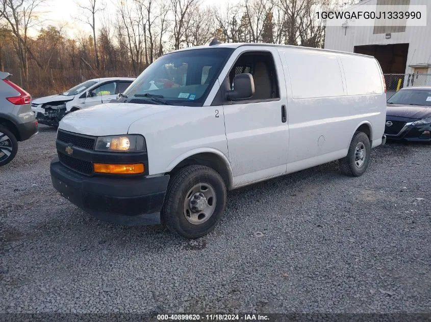 2018 Chevrolet Express 2500 Work Van VIN: 1GCWGAFG0J1333990 Lot: 40899620