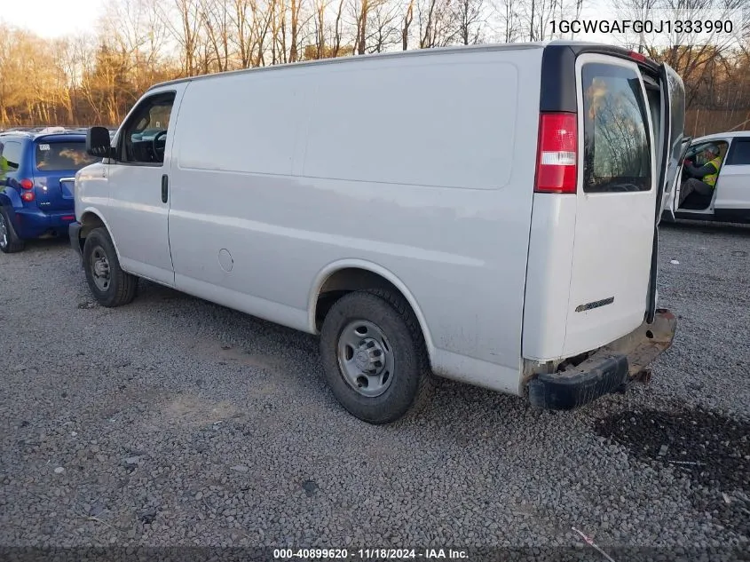 2018 Chevrolet Express 2500 Work Van VIN: 1GCWGAFG0J1333990 Lot: 40899620