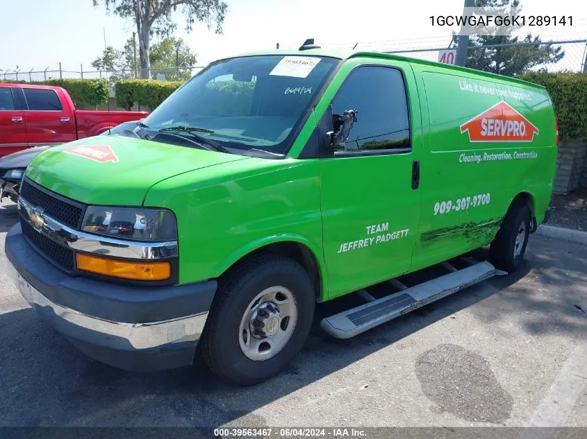 1GCWGAFG6K1289141 2019 Chevrolet Express 2500 Work Van