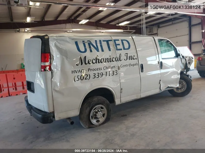 1GCWGAFG0K1338124 2019 Chevrolet Express 2500 Work Van