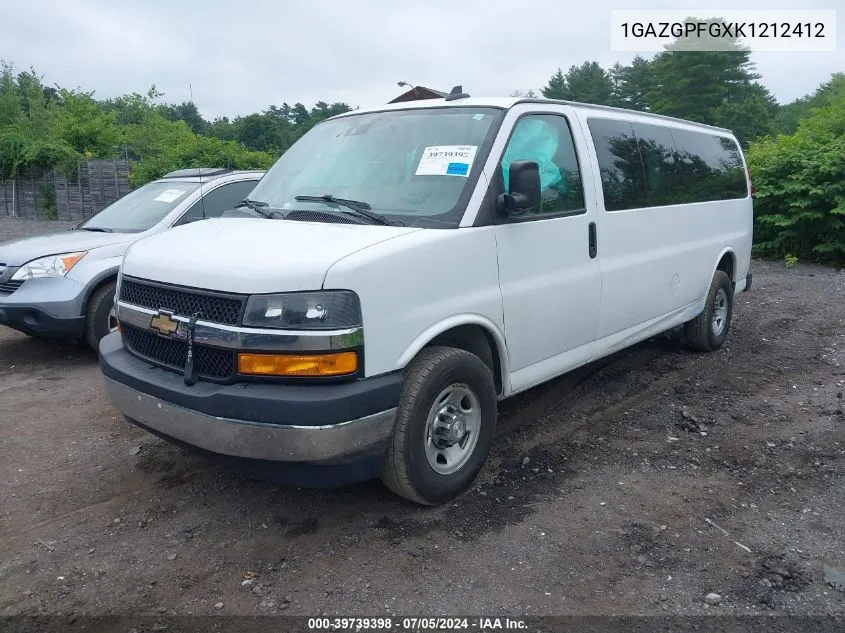 2019 Chevrolet Express 3500 Lt VIN: 1GAZGPFGXK1212412 Lot: 39739398