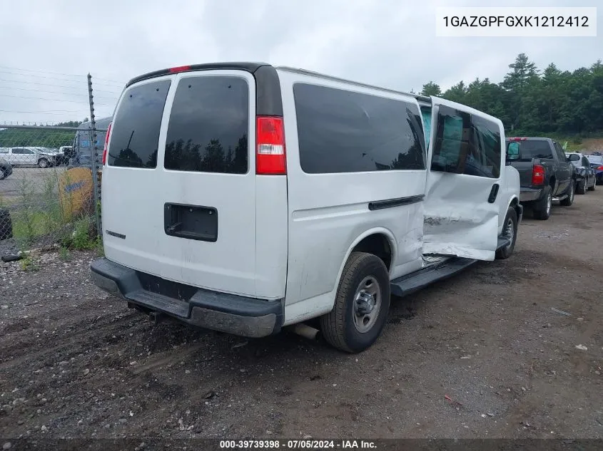 2019 Chevrolet Express 3500 Lt VIN: 1GAZGPFGXK1212412 Lot: 39739398