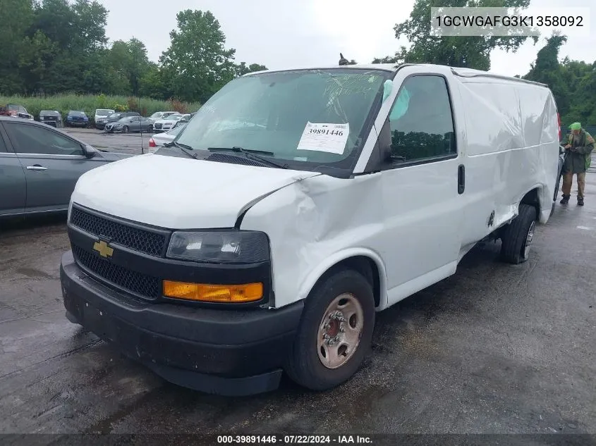 1GCWGAFG3K1358092 2019 Chevrolet Express 2500 Work Van