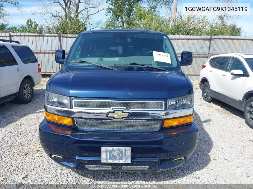 1GCWGAFG9K1345119 2019 Chevrolet Express 2500 Work Van