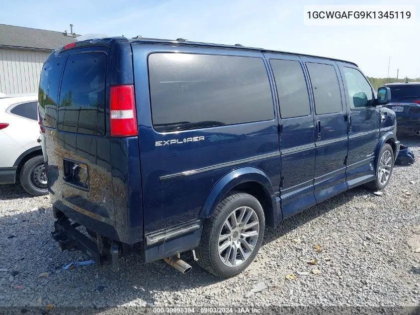 1GCWGAFG9K1345119 2019 Chevrolet Express 2500 Work Van