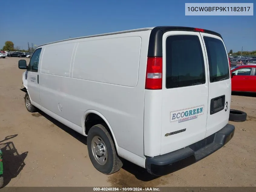 2019 Chevrolet Express 2500 Work Van VIN: 1GCWGBFP9K1182817 Lot: 40248394