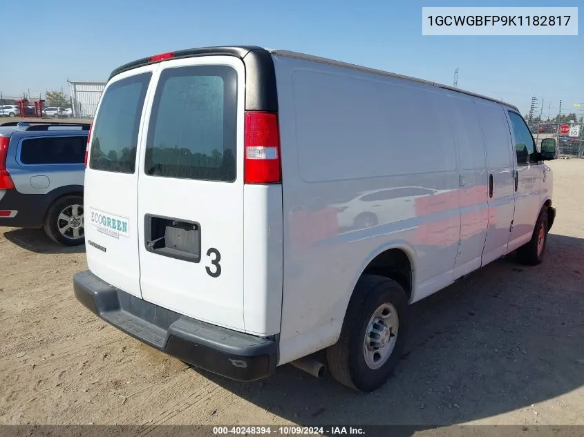 2019 Chevrolet Express 2500 Work Van VIN: 1GCWGBFP9K1182817 Lot: 40248394