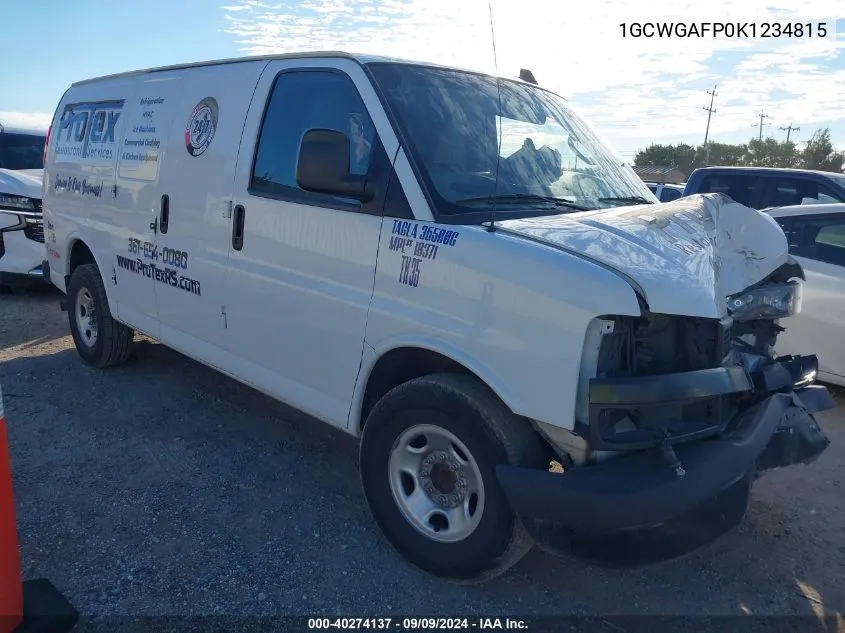 1GCWGAFP0K1234815 2019 Chevrolet Express 2500 Work Van