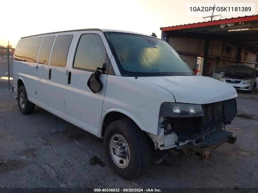 2019 Chevrolet Express 3500 VIN: 1GAZGPFG5K1181389 Lot: 40336832