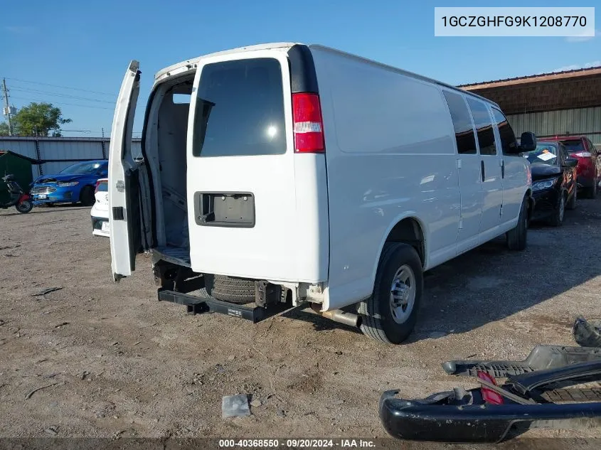 2019 Chevrolet Express 3500 Work Van VIN: 1GCZGHFG9K1208770 Lot: 40368550