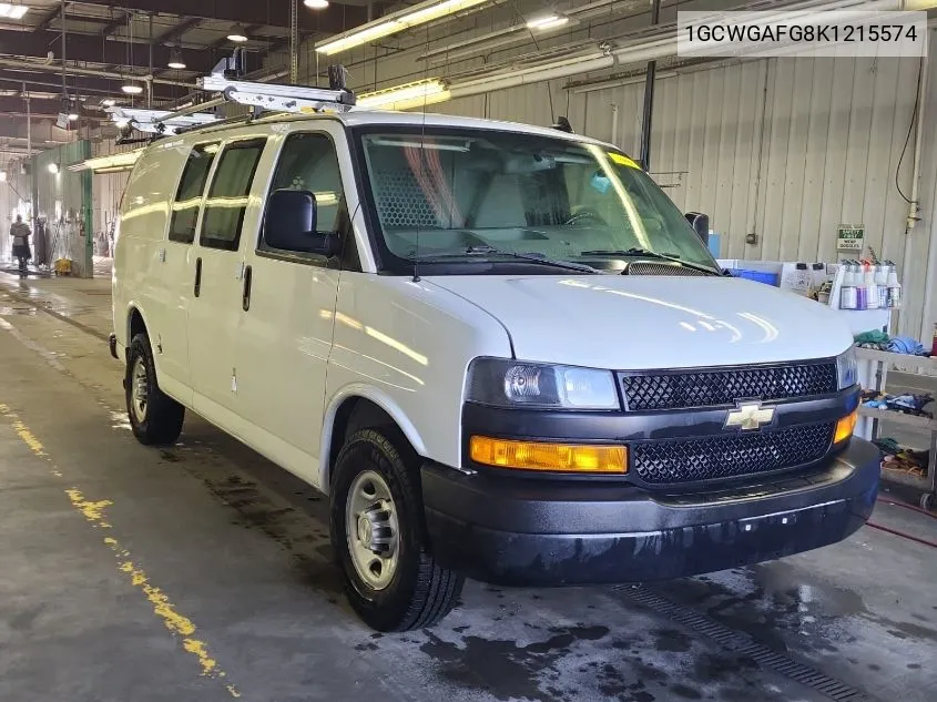 2019 Chevrolet Express 2500 Work Van VIN: 1GCWGAFG8K1215574 Lot: 40397264