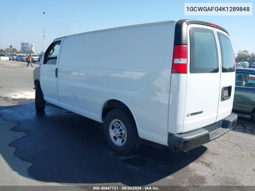 2019 Chevrolet Express 2500 Work Van VIN: 1GCWGAFG4K1289848 Lot: 40447721