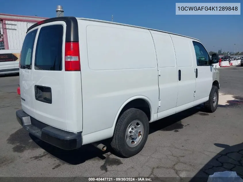 1GCWGAFG4K1289848 2019 Chevrolet Express 2500 Work Van