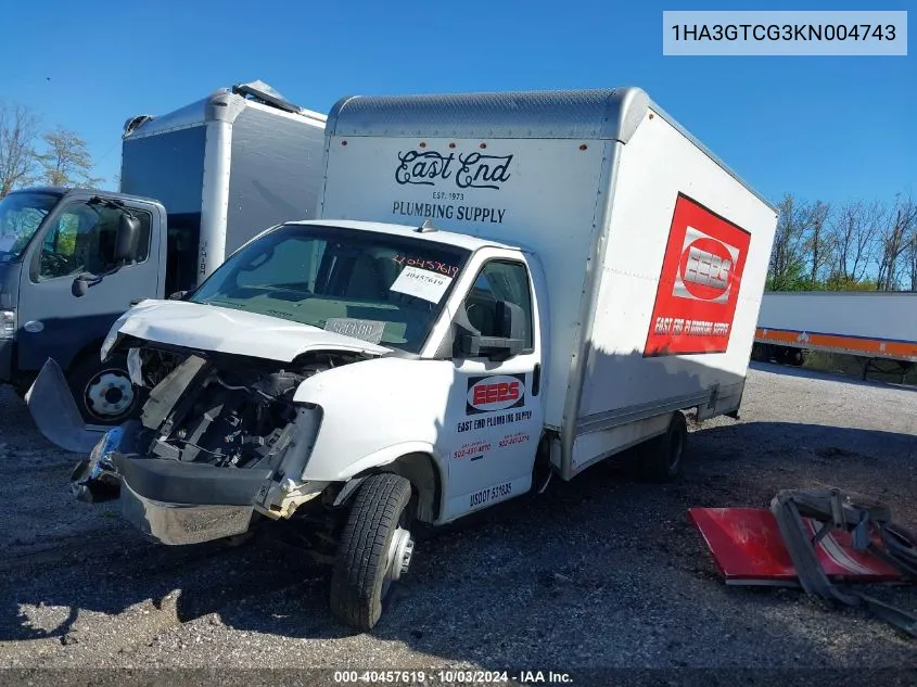 1HA3GTCG3KN004743 2019 Chevrolet Express Cutaway Work Van