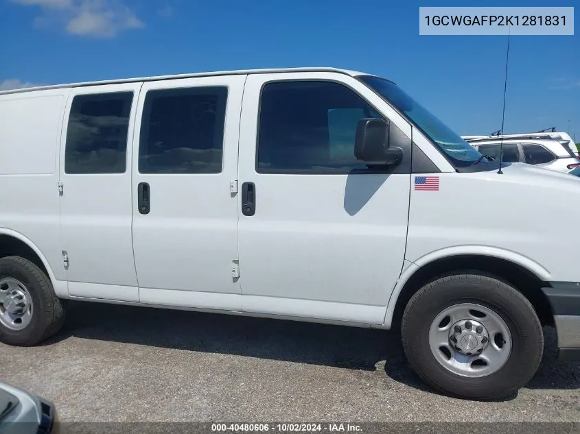 1GCWGAFP2K1281831 2019 Chevrolet Express 2500 Work Van