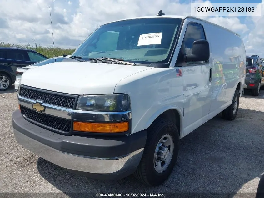 1GCWGAFP2K1281831 2019 Chevrolet Express 2500 Work Van