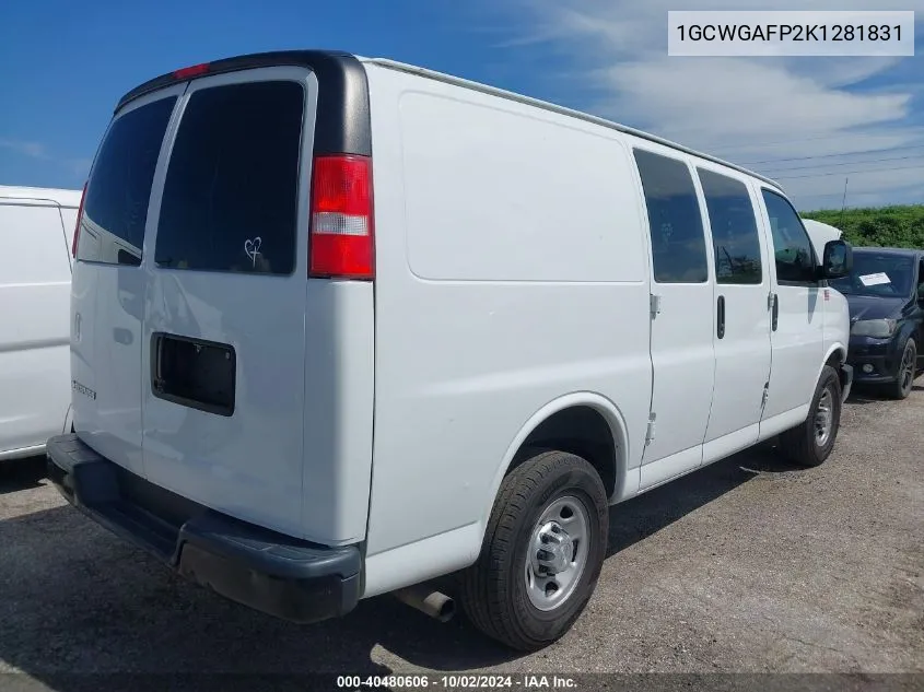 1GCWGAFP2K1281831 2019 Chevrolet Express 2500 Work Van